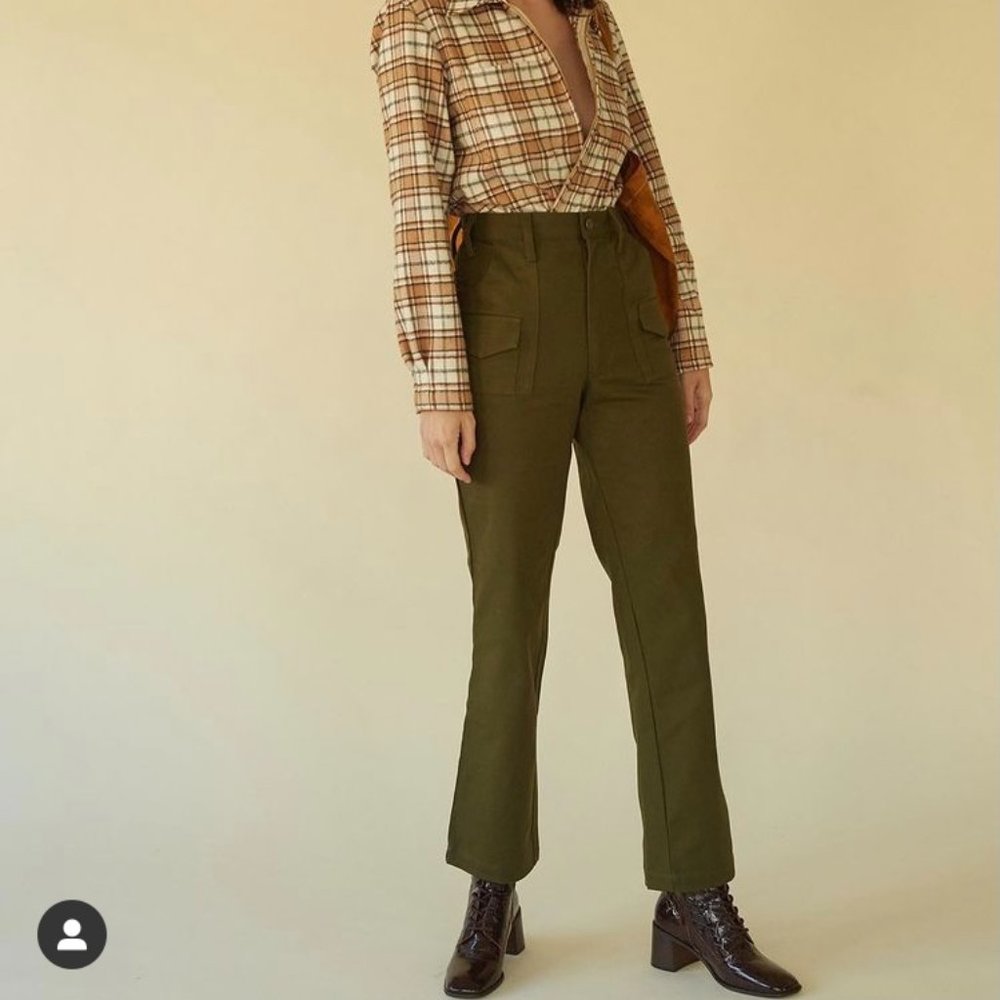 Lykke Wullf Scout Pant in Olive Twill